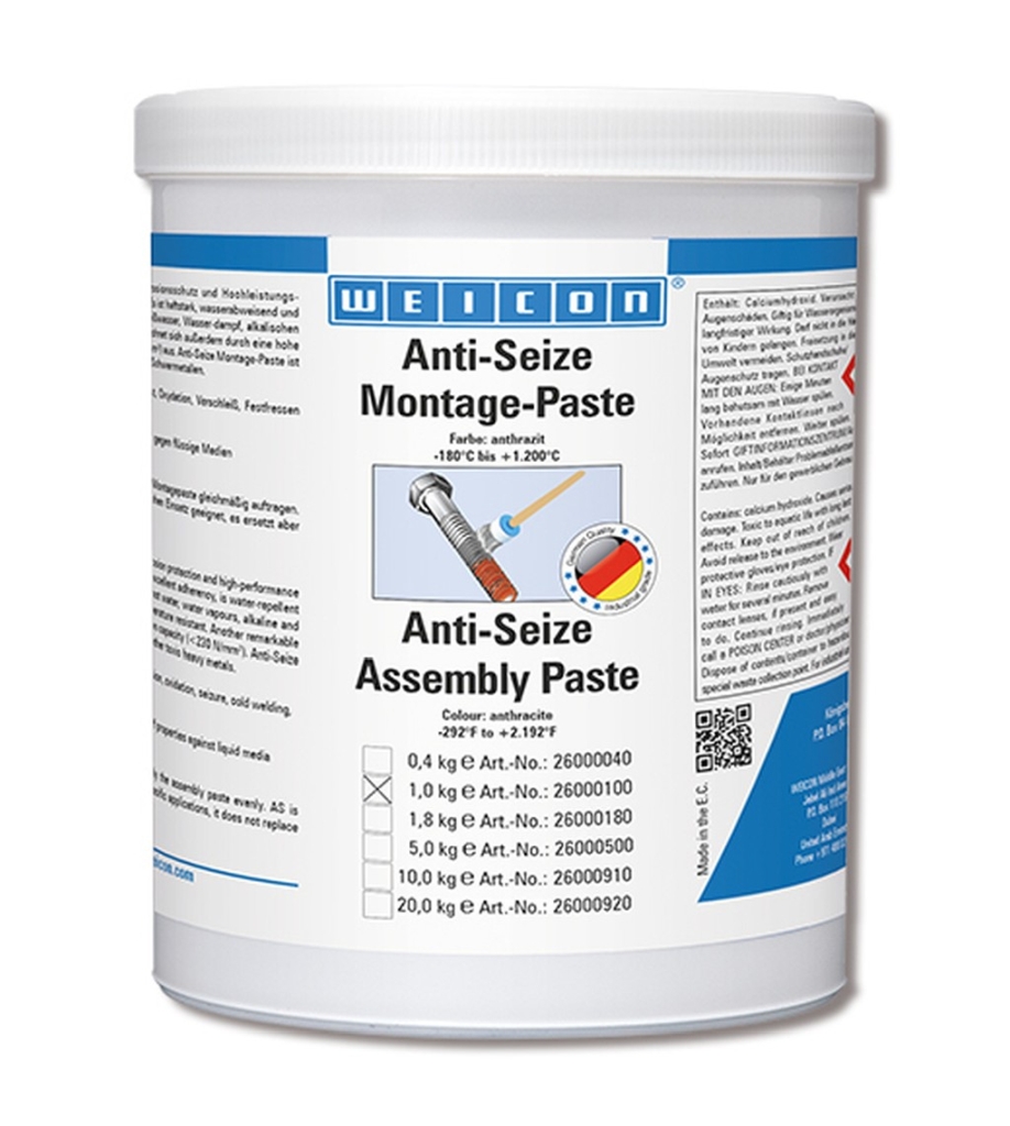 Bild von WEICON Anti-Seize Montagepaste 1,0 kg (VPE=1 Stück)