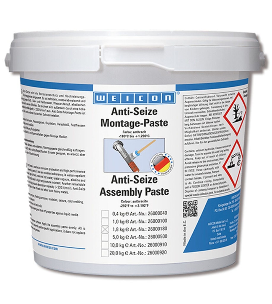 Bild von WEICON Anti-Seize Montagepaste 1,8 kg (VPE=1 Stück)