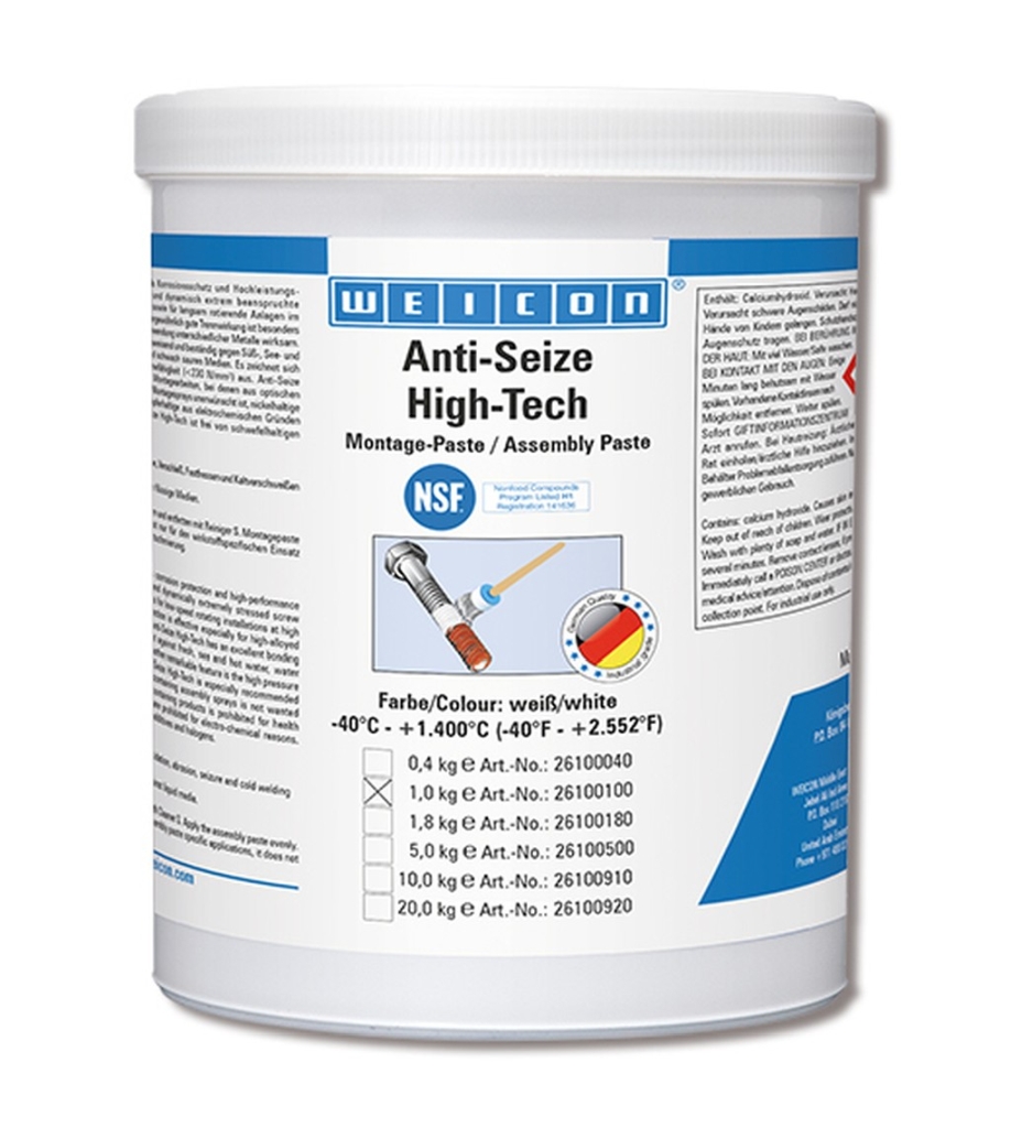 Bild von WEICON Anti-Seize High-Tech Montagepaste 1,0 kg (VPE=1 Stück)