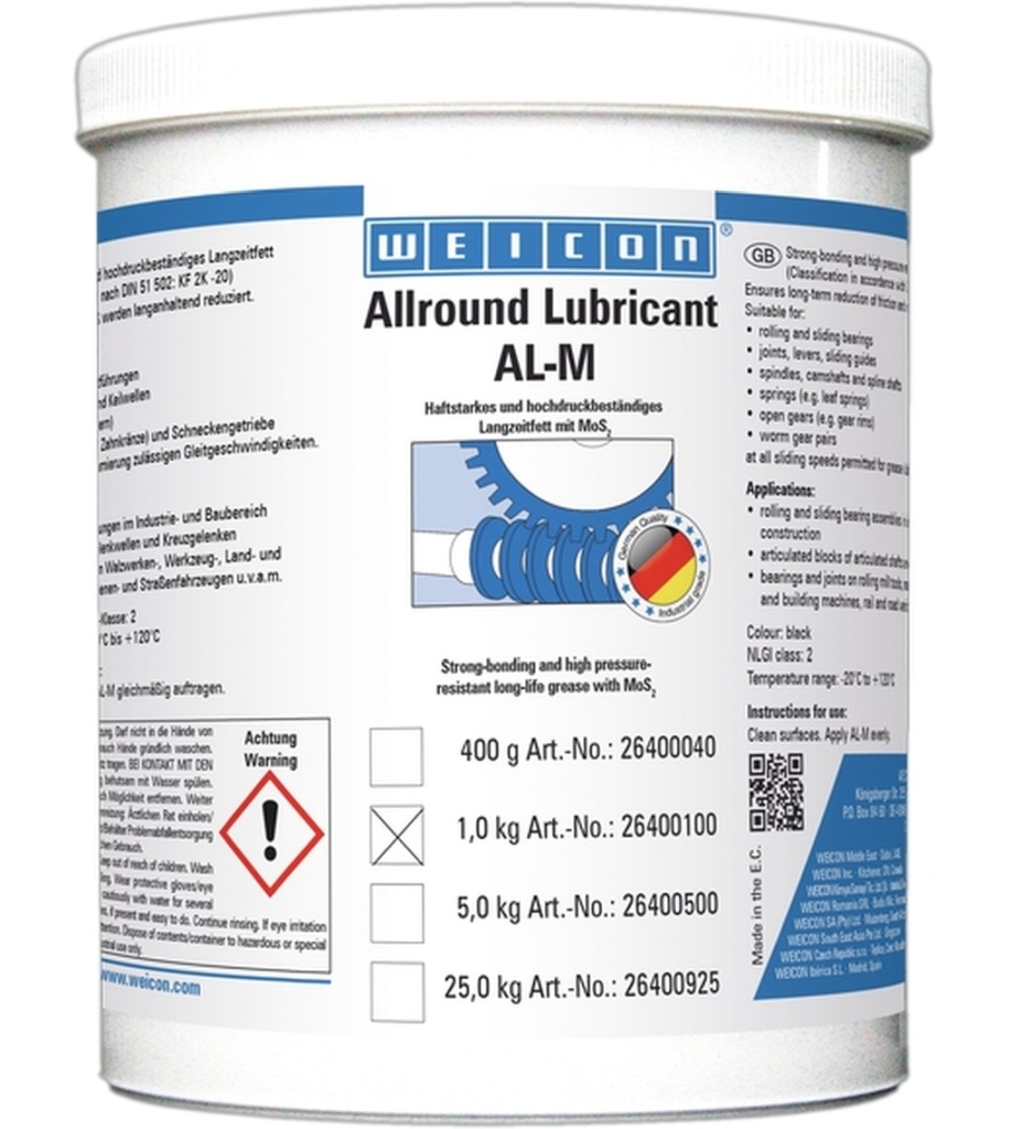 Bild von WEICON AL-M Hochleistungsfett 1,0 kg (VPE=1 Stück)