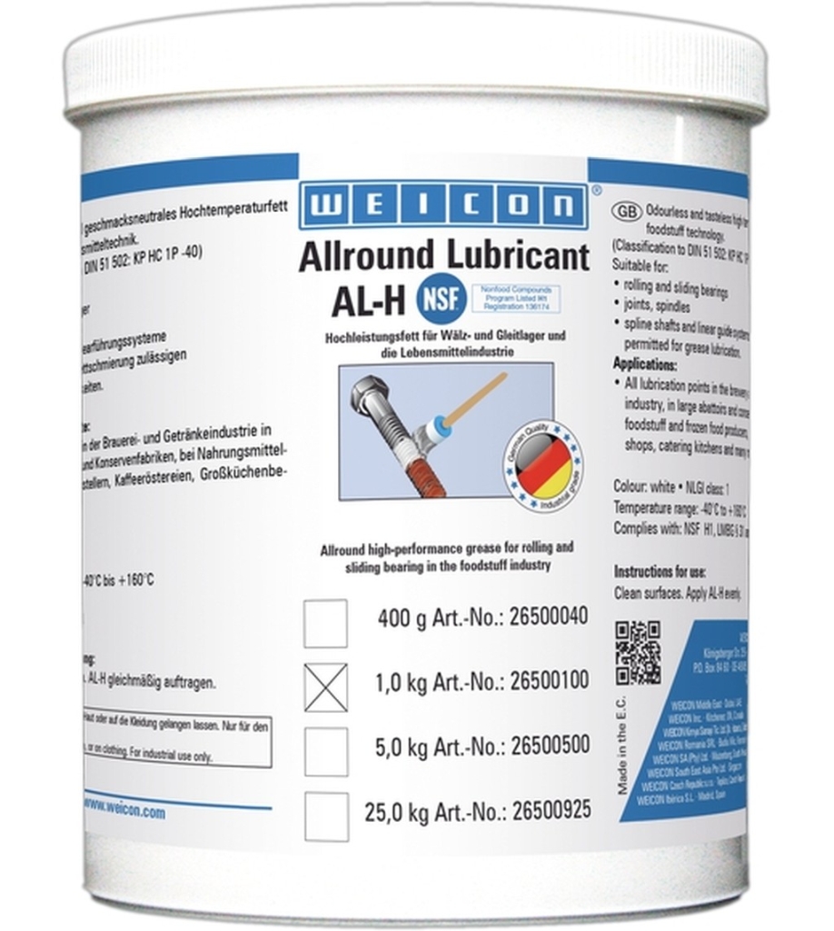 Bild von WEICON AL-H Hochleistungsfett 1,0 kg (VPE=1 Stück)