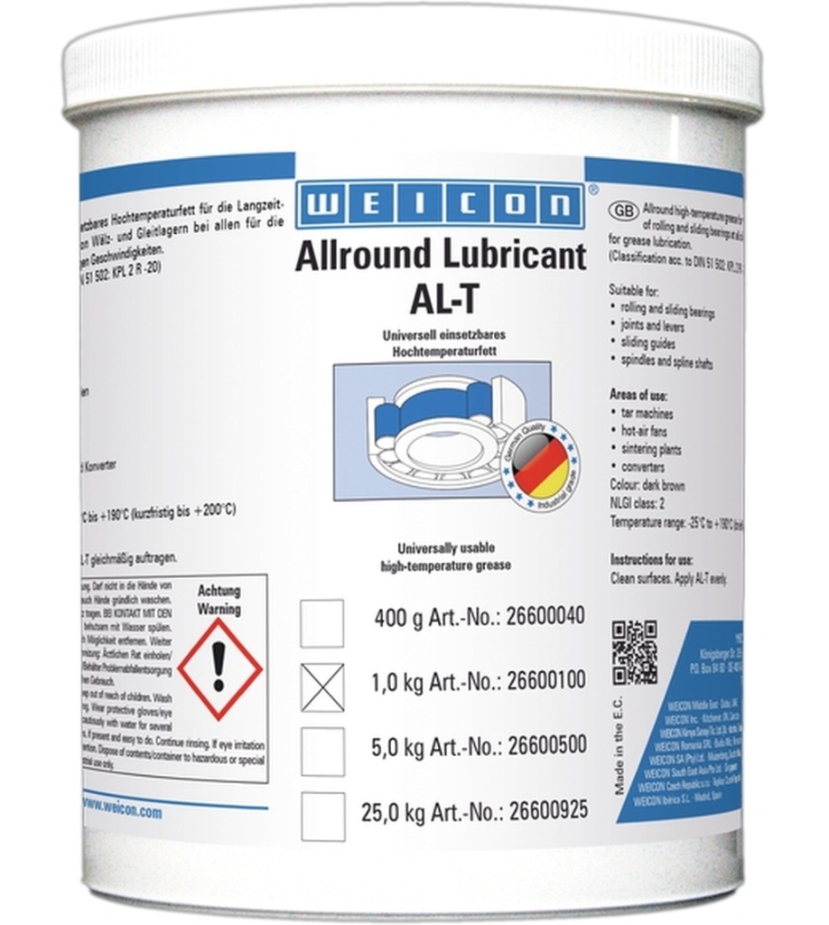 Bild von WEICON AL-T Hochleistungsfett 1,0 kg (VPE=1 Stück)