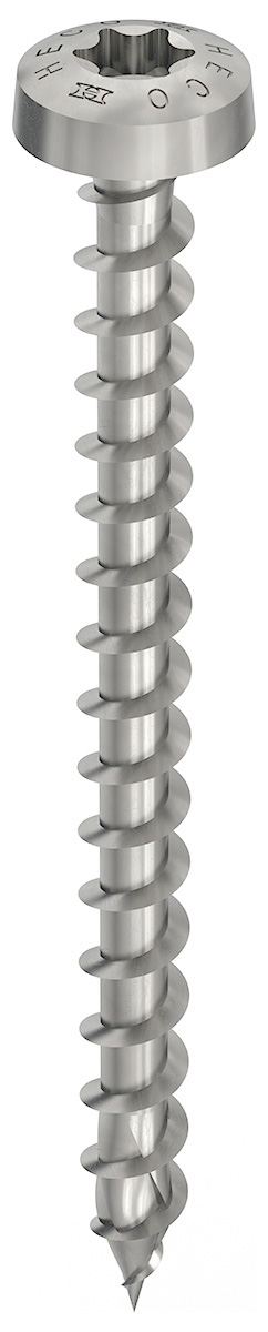 Bild von HECO-TOPIX-plus - 5,0x50 - (TX20) Rundkopf - Edelstahl A2  var. Vollgewinde (VE 200) (VPE=200 Pkg. (200))