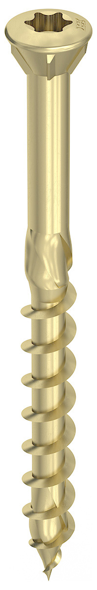 Bild von HECO-TOPIX-plus - 3,5x30 - Glasleistenschr., Liseko, Fräsrippen - Stahl vz gelb - TG (VE 1000) (VPE=1000 Pkg. (1000))