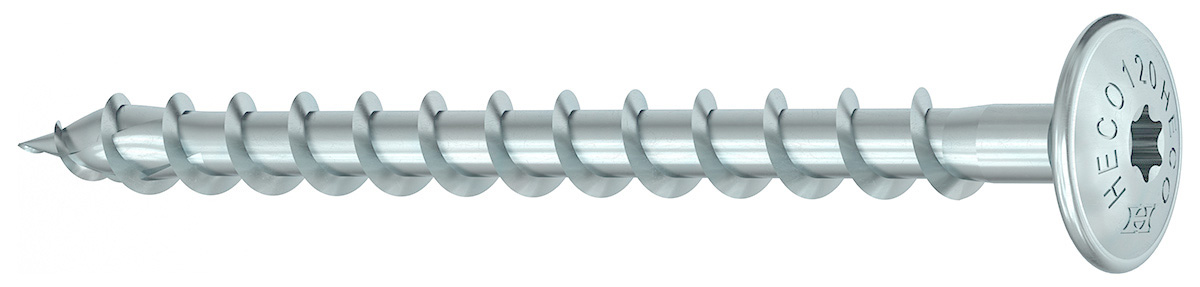 Bild von HECO-TOPIX-plus - 10,0x120 - (HD-40) Verbinderschraube, Tellerkopf - Stahl vz blau -Vollgewinde (VE 50) (VPE=50 Pkg. (50))
