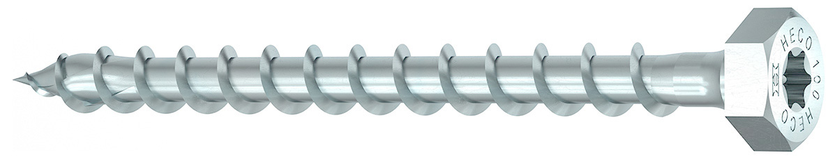 Bild von HECO-TOPIX-plus - 10,0x100 - (SW-13/T-40) Kombisechskantkopf - Stahl vz blau -Vollgewinde (VE 50) (VPE=50 Pkg. (50))