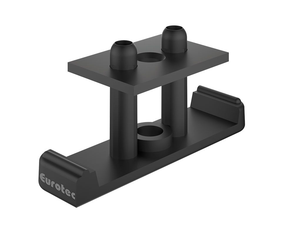 Bild von Eurotec-Alu-Systemhalter Twin - inkl. Schrauben und Bit - (VE 200) (VPE=200 Pkg. (200))