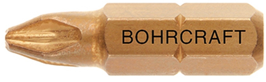 Bild von Schrauber-Bits 1/4'' für Pozidriv-Schrauben PZ 1 x 25 mm TiN (Standard-Bit-Länge) (VPE=100 Pkg. (100))