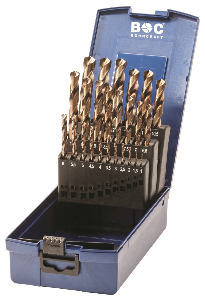 Bild von HSS-E DIN 338 kobalt Typ N in ABS-Box 25-tlg. 1,0 - 13,0 x 0,5 mm stg. (VPE=1 Stück)