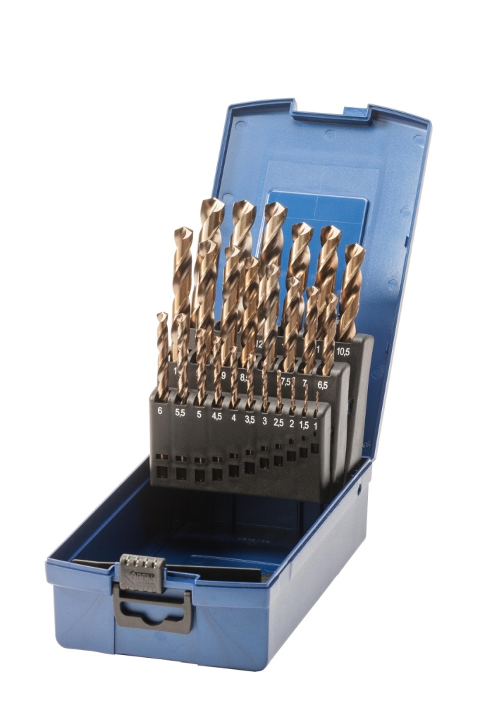Bild von Bohrcraft - (Metallbohrer) HSS-E DIN 338 kobalt Typ Ti in ABS-Box 25-tlg. 1,0 - 13,0 x 0,5 mm stg. (VPE=1 Stück)