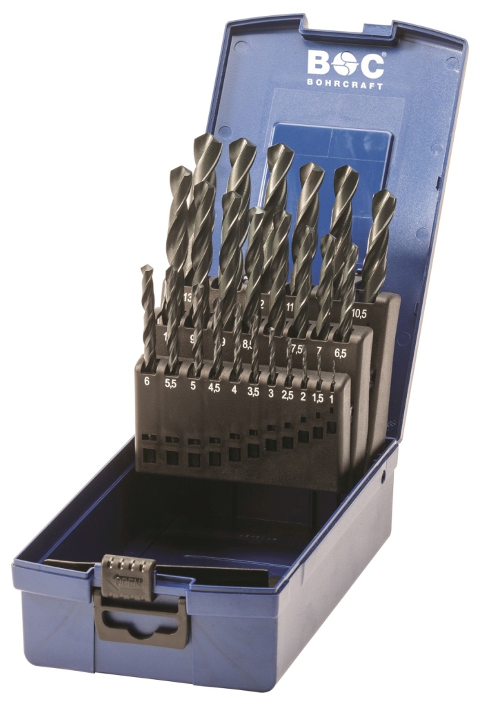 Bild von Spiralbohrersatz HSS-G DIN 338 schwarz PROFI BASIC in ABS-Box 25-tlg. 1,0-13,0 x 0,5 mm stg. (VPE=1 Stück)