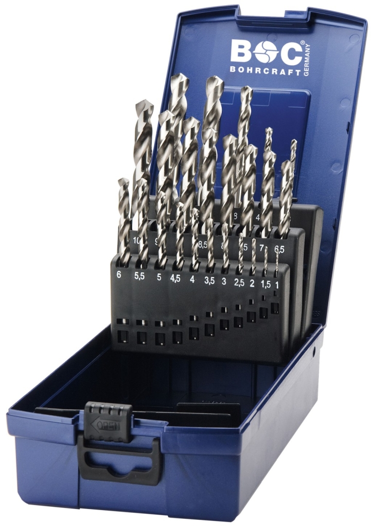 Bild von Bohrcraft - (Metallbohrer) HSS-G DIN 338 geschliffen Typ N in ABS-Box 24-tlg. 1,0-10,5x0,5 mm+3,3/4,2/6,8/10,2 mm (VPE=1 Stück)