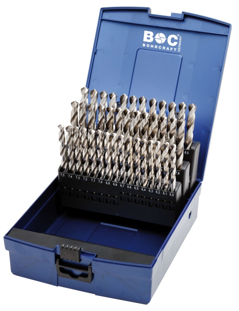 Bild von Bohrcraft - (Metallbohrer) HSS-G DIN 338 geschliffen Typ N in ABS-Box 41-tlg. 6,0 -10,0 x 0,1 mm stg. (VPE=1 Stück)
