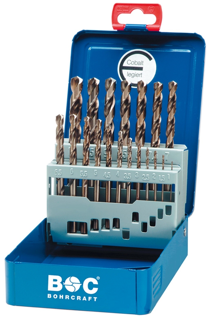 Bild von HSS-E DIN 338 kobalt Typ N in Industriekassette 19-tlg. 1,0 - 10,0 x 0,5 mm stg. (VPE=1 Stück)
