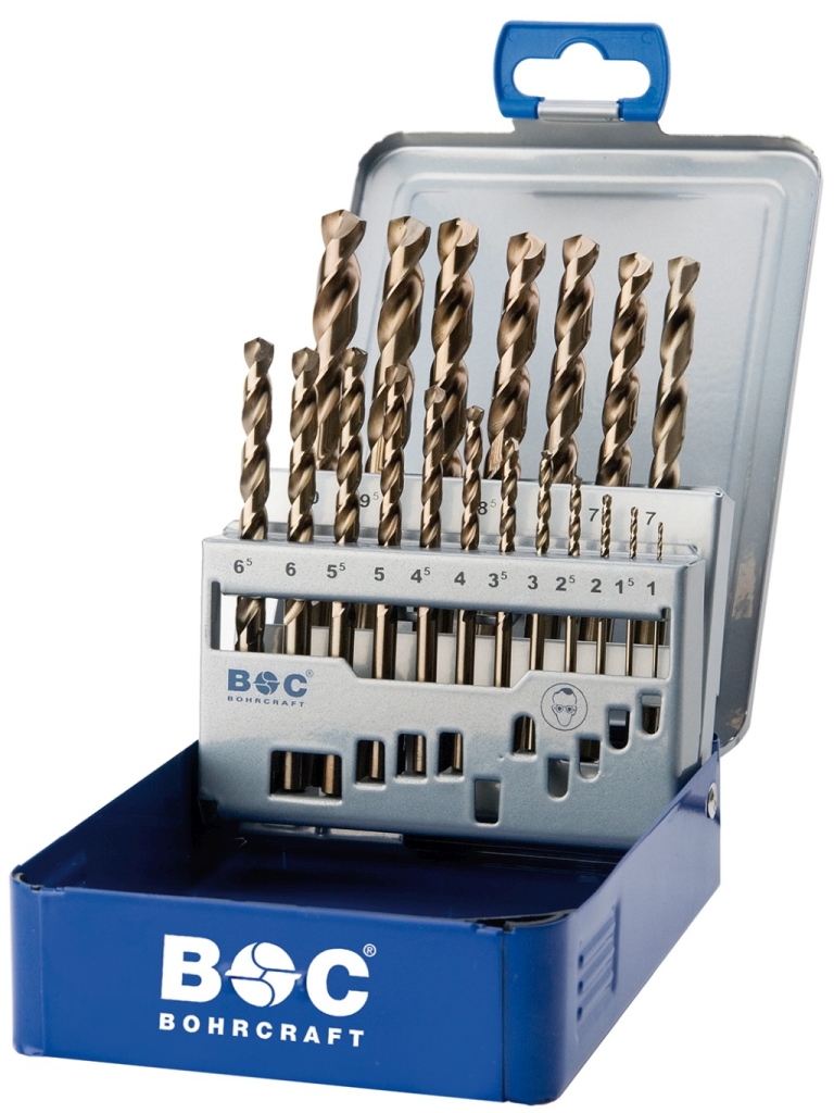 Bild von Bohrcraft - (Metallbohrer) HSS-E DIN 338 kobalt Typ Ti in Industriekassette 19-tlg. 1,0 - 10,0 x 0,5 mm stg. (VPE=1 Stück)