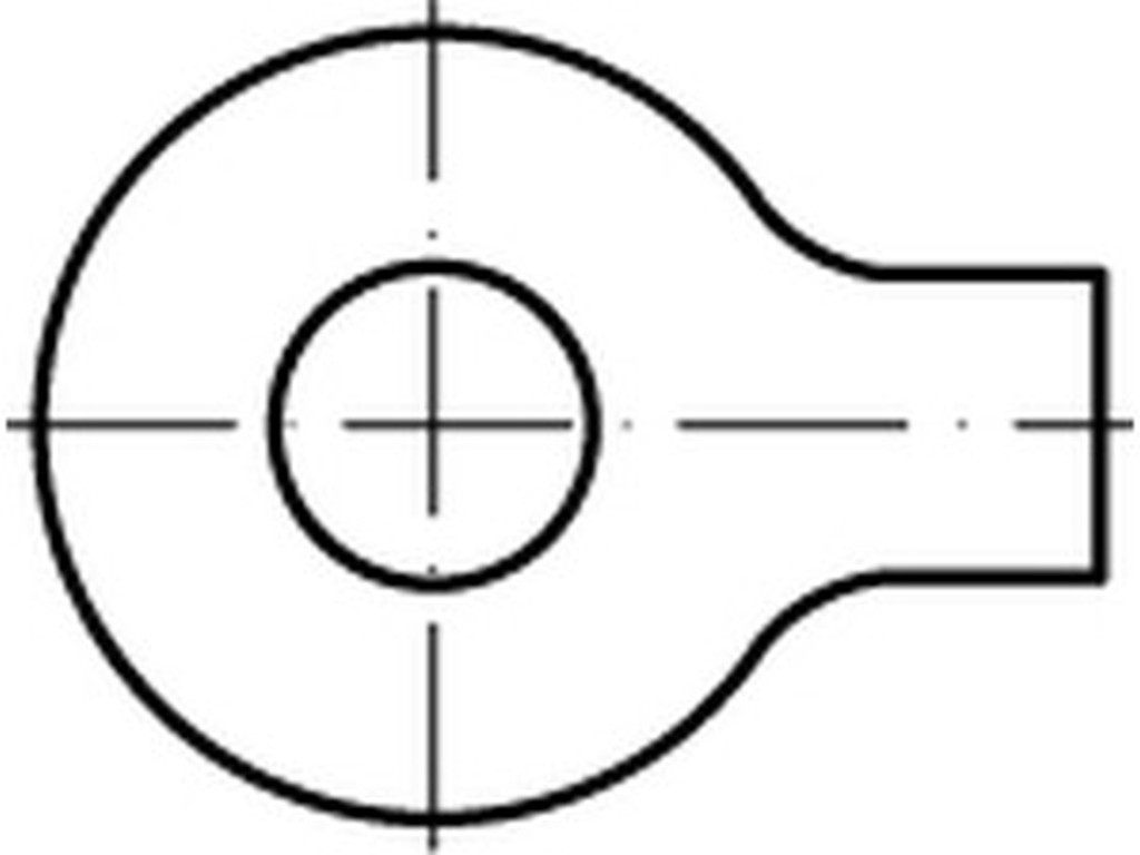 Bild von DIN 93 A2 13 (rostfrei) Scheiben mit Lappen - Pkg. (25) (VPE=25 Pkg. (25))