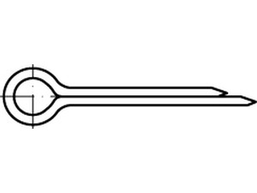 Bild von DIN 94 A2 1,6x32 (rostfrei) Splinte - Pkg. (1000) (VPE=1000 Pkg. (1000))