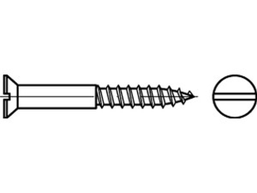 Bild von DIN 97 A2 2,5x20 (rostfrei) Holzschr., Senkkopf - Pkg. (200) (VPE=200 Pkg. (200))