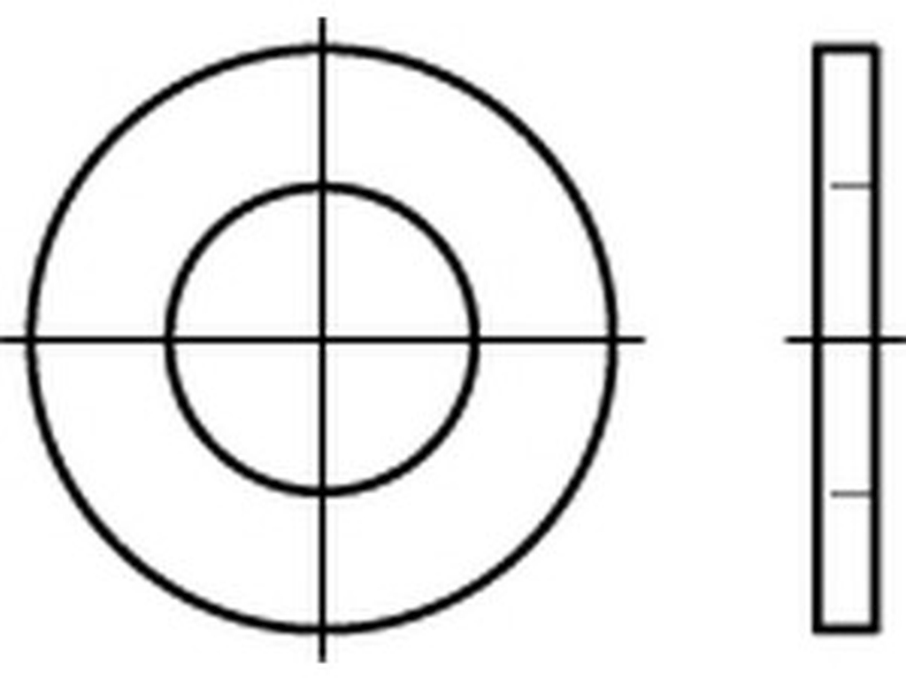 Bild von DIN 126 Stahl 11 (galv. verzinkt) Unterlegscheiben (gestanzt), ohne Fase, PK C - Pkg. (1000) (VPE=1000 Pkg. (1000))