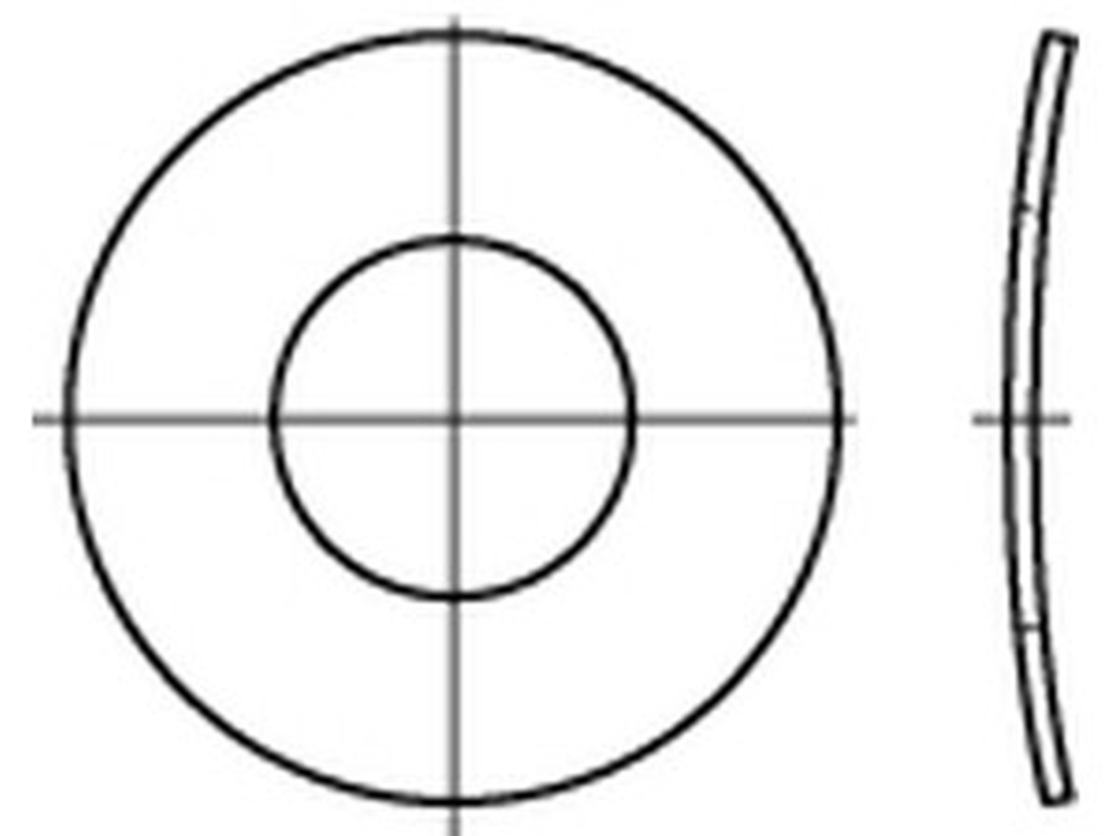 Bild von DIN 137 1.4310 A2,3 (Federstahl) Federscheiben - Pkg. (100) (VPE=100 Pkg. (100))