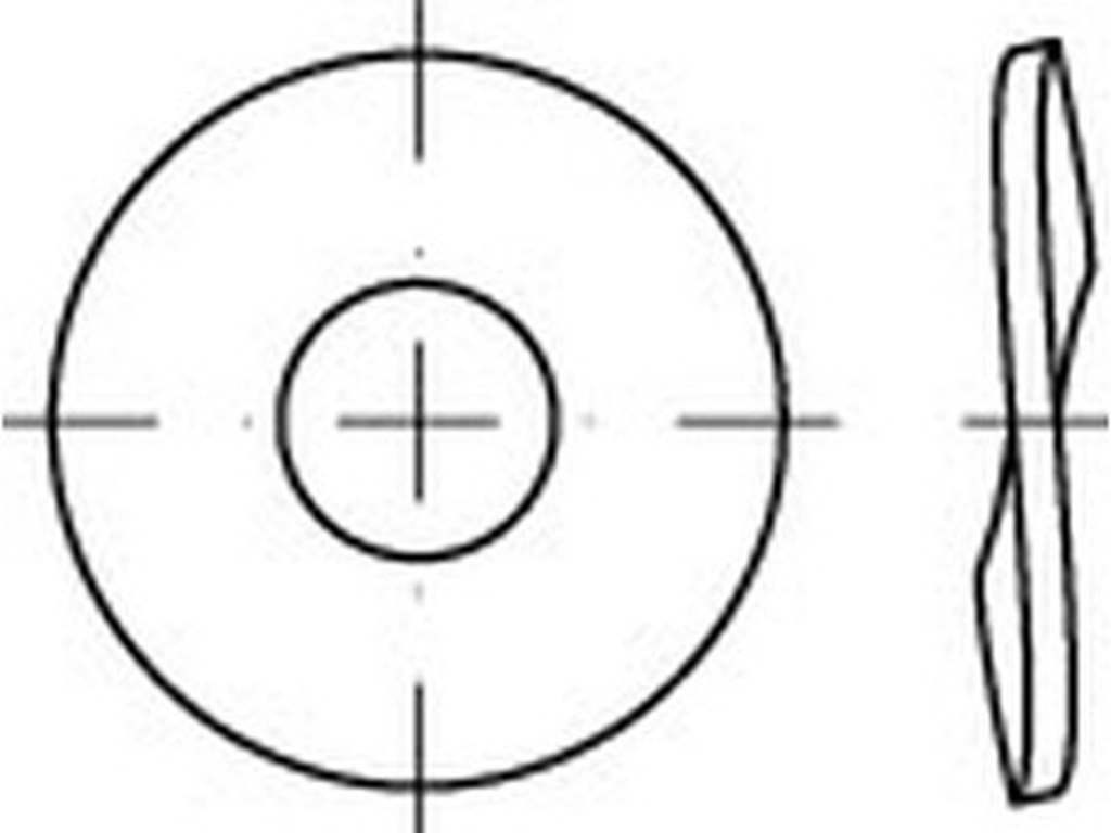 Bild von DIN 137 Federst. B 10 (mechanisch verzinkt) Federscheiben - Pkg. (1000) (VPE=1000 Pkg. (1000))