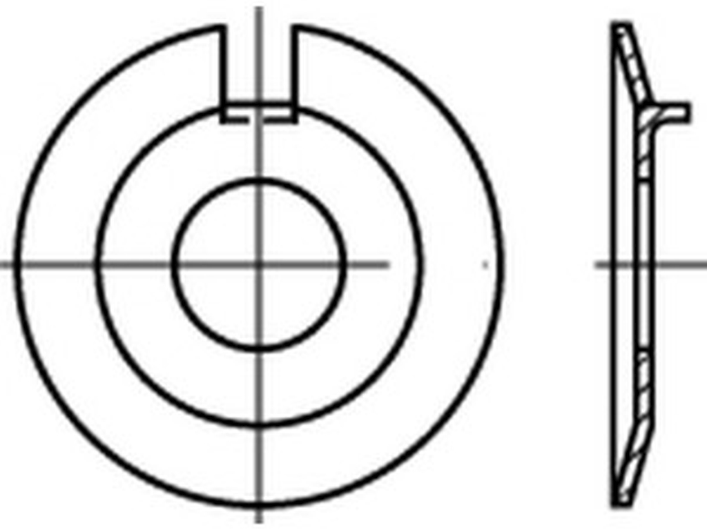 Bild von DIN 432 A2 17 (rostfrei) Scheiben mit Außennase - Pkg. (50) (VPE=50 Pkg. (50))