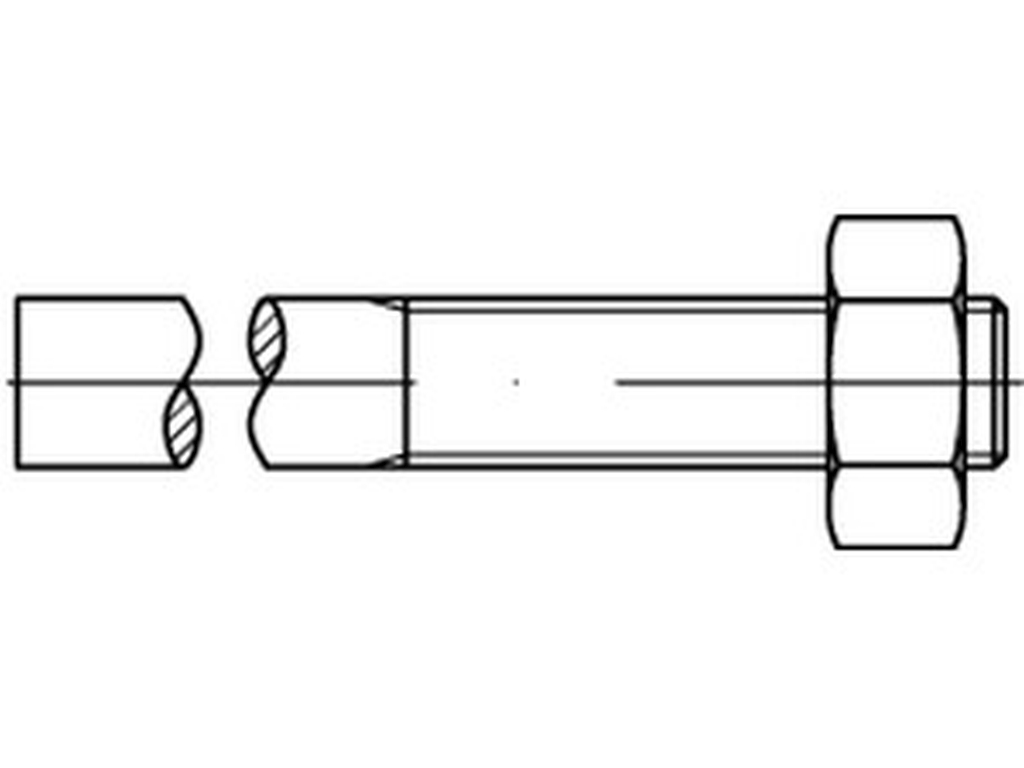 Bild von DIN 525 Mu 3.6 M 8x140 40 (blank) Anschweißenden - Pkg. (100) (VPE=100 Pkg. (100))