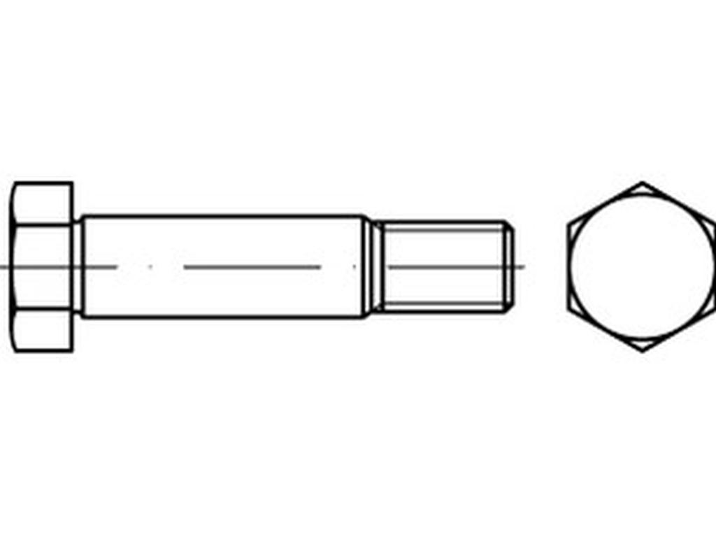 Bild von DIN 610 10.9 M 8x25 (blank) 6-kt Paßschr. mit kurz. Gew.z. - Pkg. (25) (VPE=25 Pkg. (25))