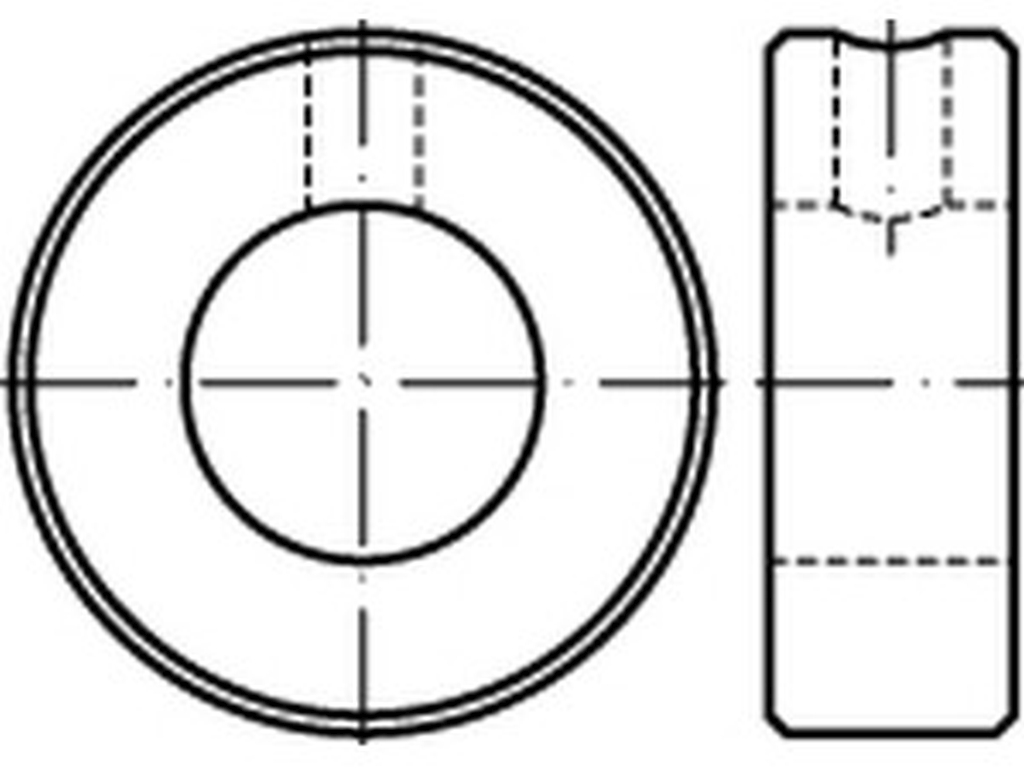 Bild von DIN 705 Stahl 40 (blank) Stellringe, leichte Reihe - Pkg. (1) (VPE=1 Stück)