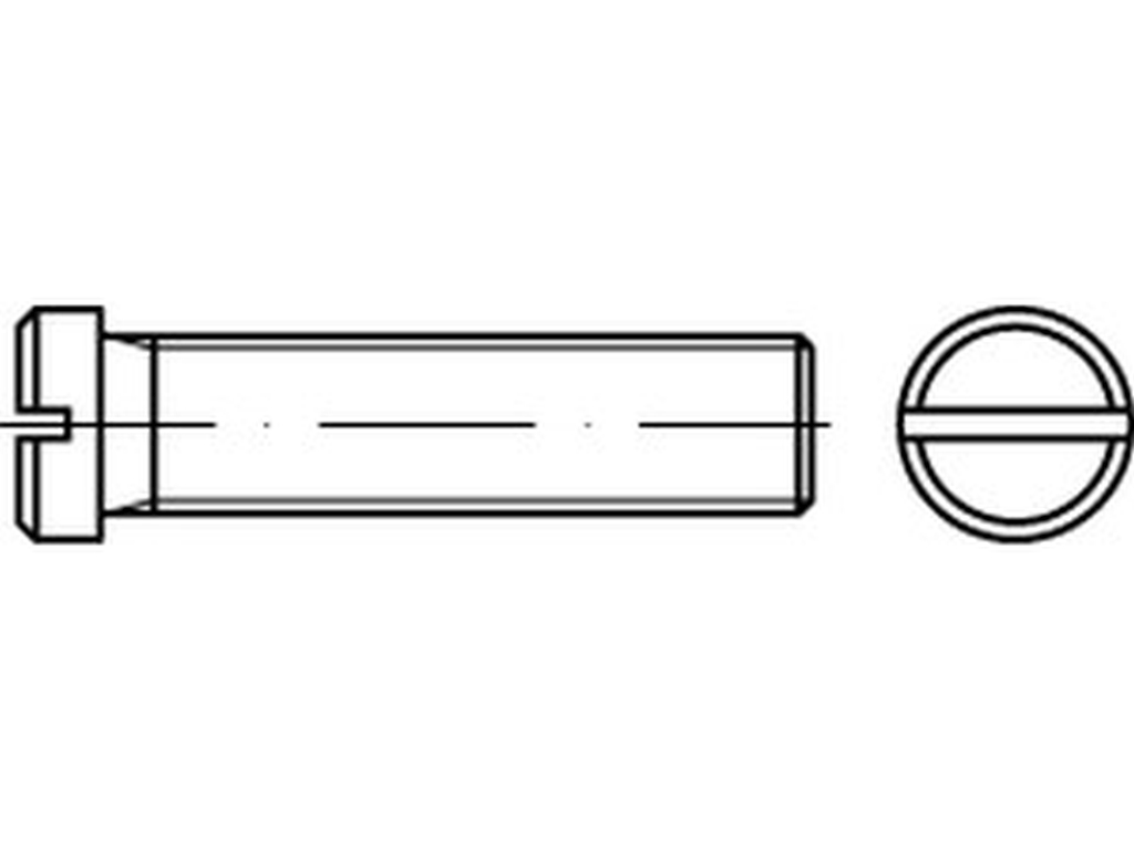 Bild von DIN 920 4.85.8 M 3x10 (blank) Flachkopfschr. mit Schl., kleiner Kopf - Pkg. (100) (VPE=100 Pkg. (100))