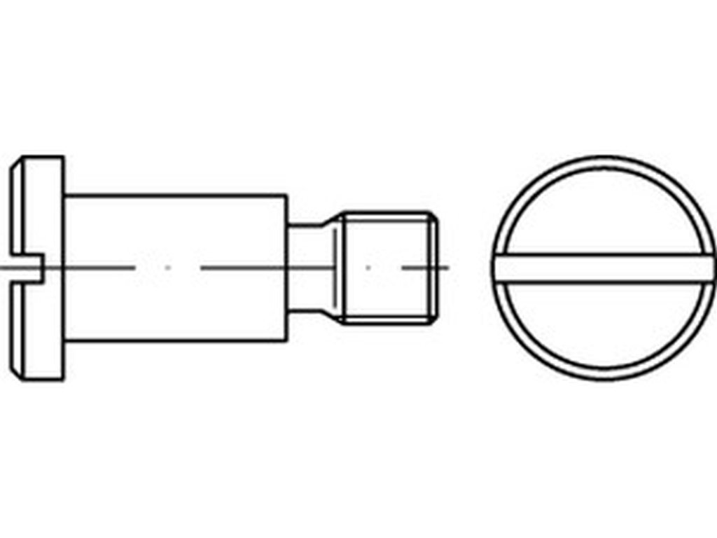 Bild von DIN 923 4.85.8 M 3x2 (blank) Flachkopfschr. mit Schl. und Ansatz - Pkg. (100) (VPE=100 Pkg. (100))