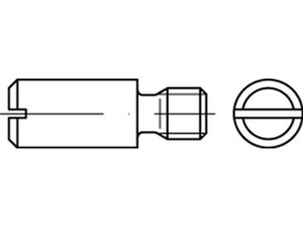 Bild von DIN 927 14H M 3x3 (blank) Zapfenschr. mit Schl. - Pkg. (100) (VPE=100 Pkg. (100))
