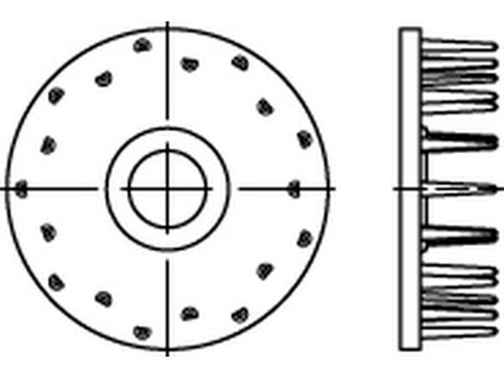 Bild von DIN 1052 Scheiben Temperg Typ D, eins., 65  (galv. verzinkt) Scheiben für Holzverbinder- Pkg. (50) (VPE=50 Pkg. (50))