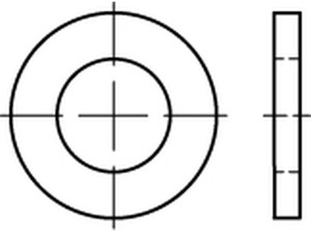Bild von DIN 1441 Stahl 102 (blank) Scheiben für Bolzen - Pkg. (1) (VPE=1 Stück)