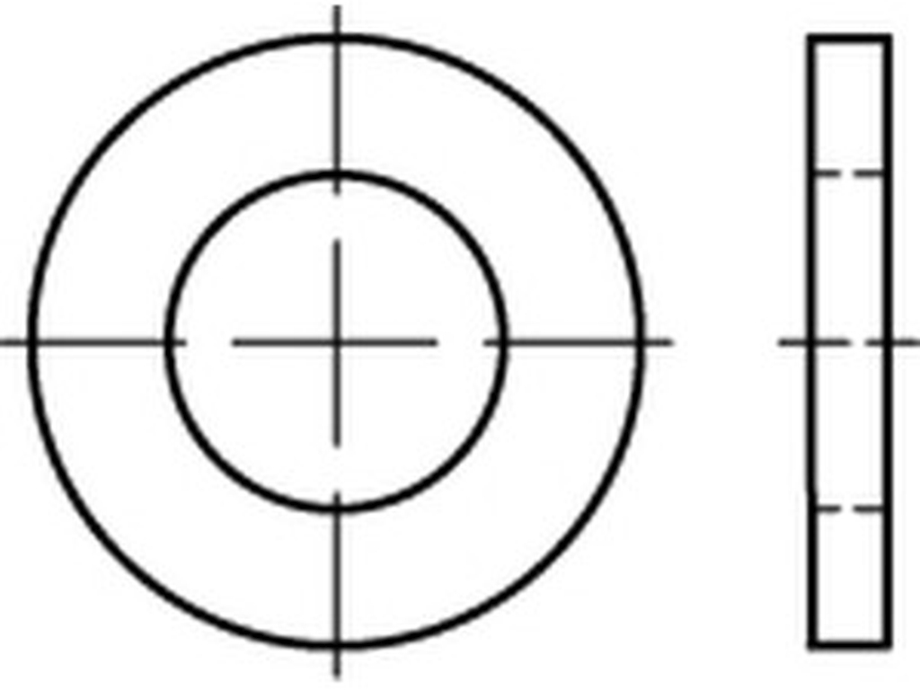 Bild von DIN 1441 Stahl 11 (galv. verzinkt) Scheiben für Bolzen - Pkg. (500) (VPE=500 Pkg. (500))