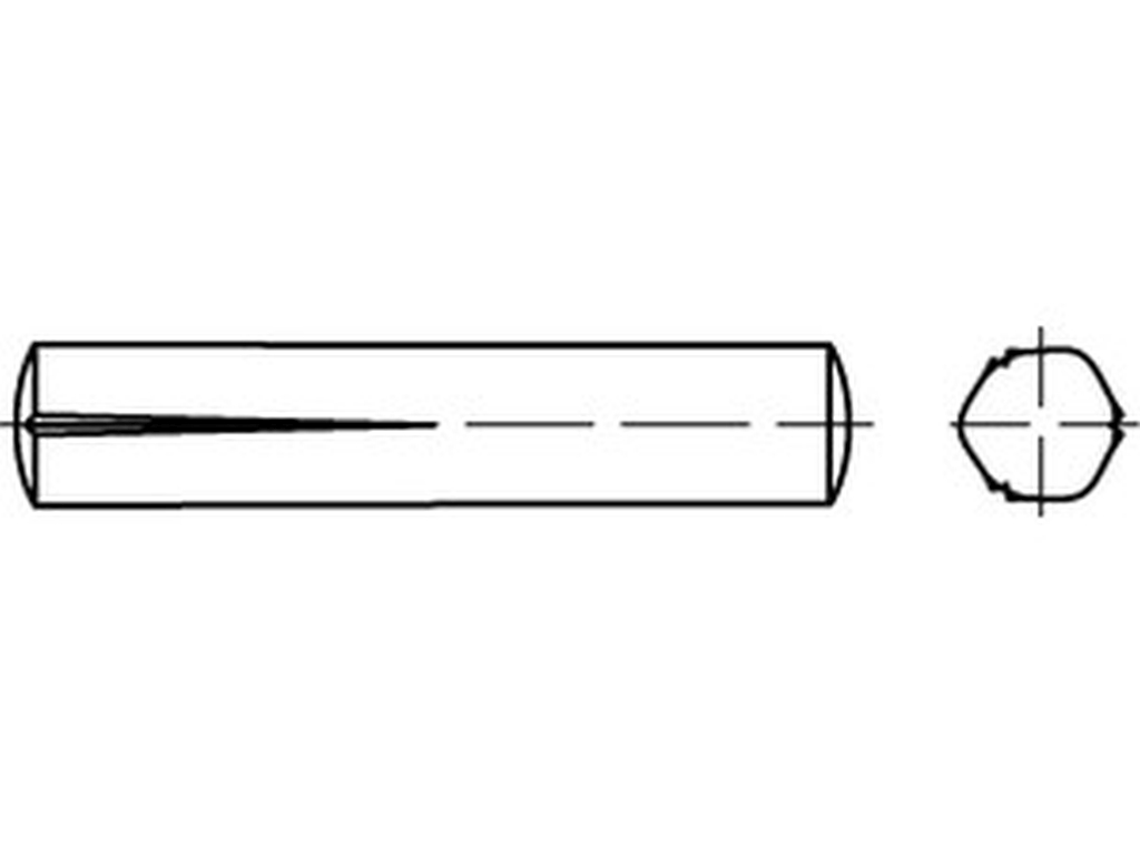 Bild von DIN 1472 -1.4305 1,5x8 (rostfrei) Paßkerbstifte - Pkg. (100) (VPE=100 Pkg. (100))