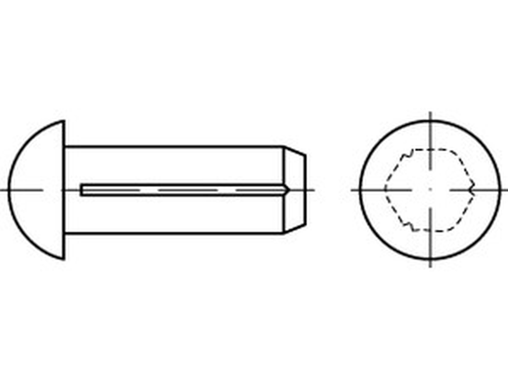 Bild von DIN 1476 -1.4303 1,4x4 (rostfrei) Halbrundkerbnägel - Pkg. (100) (VPE=100 Pkg. (100))