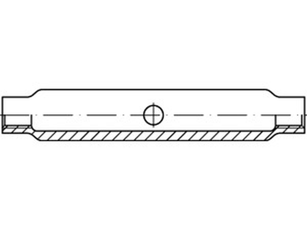 Bild von DIN 1478 Stahl SP M 36 (galv. verzinkt) Spannschlösser aus Stahlrohr - Pkg. (1) (VPE=1 Stück)