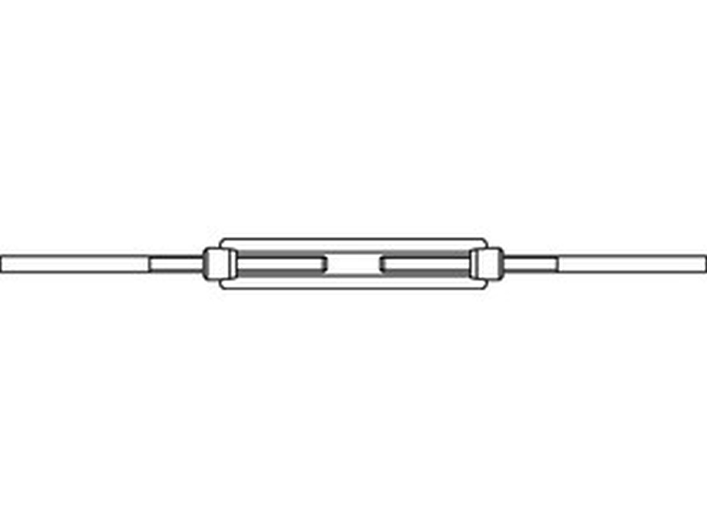 Bild von DIN 1480 Stahl SP AE M 42 (galv. verzinkt) Spannschlösser, geschmiedet - Pkg. (1) (VPE=1 Stück)