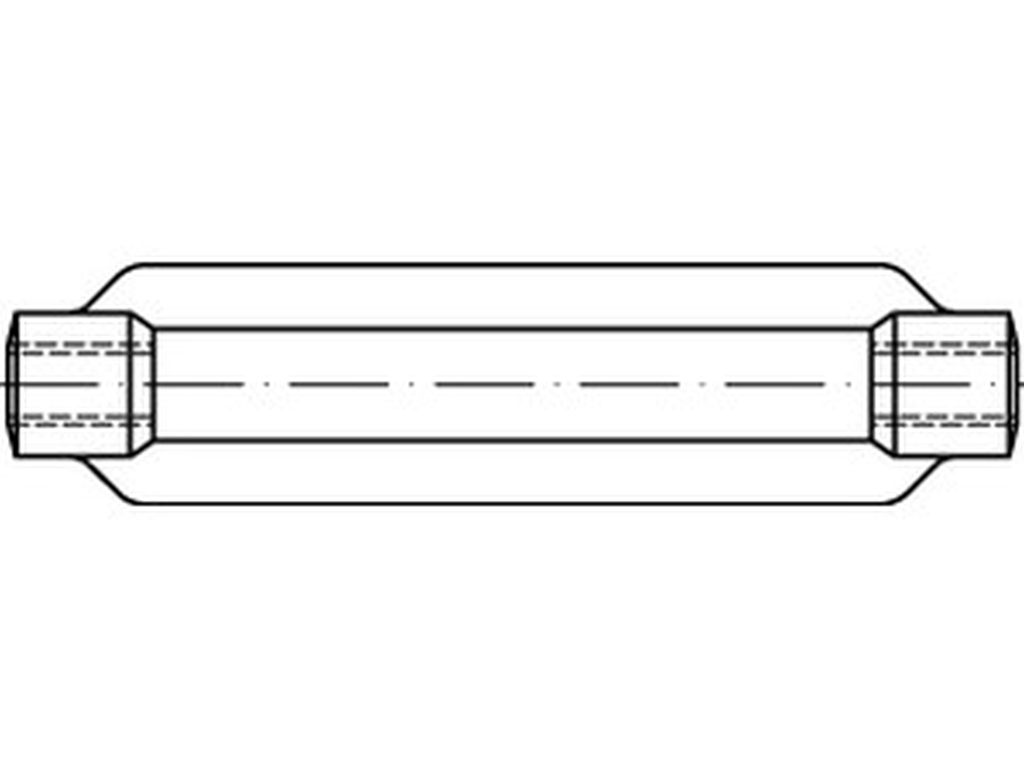 Bild von DIN 1480 Stahl SP M 20 / 200 , Gew.-tol. 6H  (feuerver.) Spannschlösser, geschmiedet - Pkg. (1) (VPE=1 Stück)