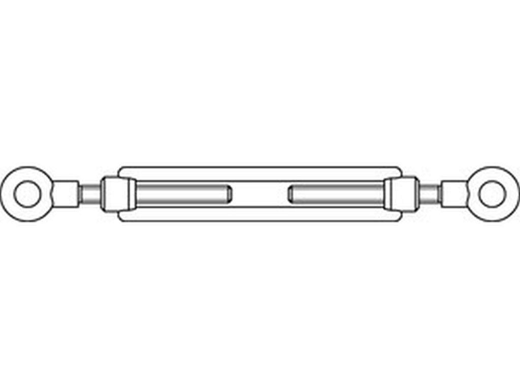 Bild von DIN 1480 Stahl SP RR M 6 (galv. verzinkt) Spannschlösser, geschmiedet - Pkg. (1) (VPE=1 Stück)