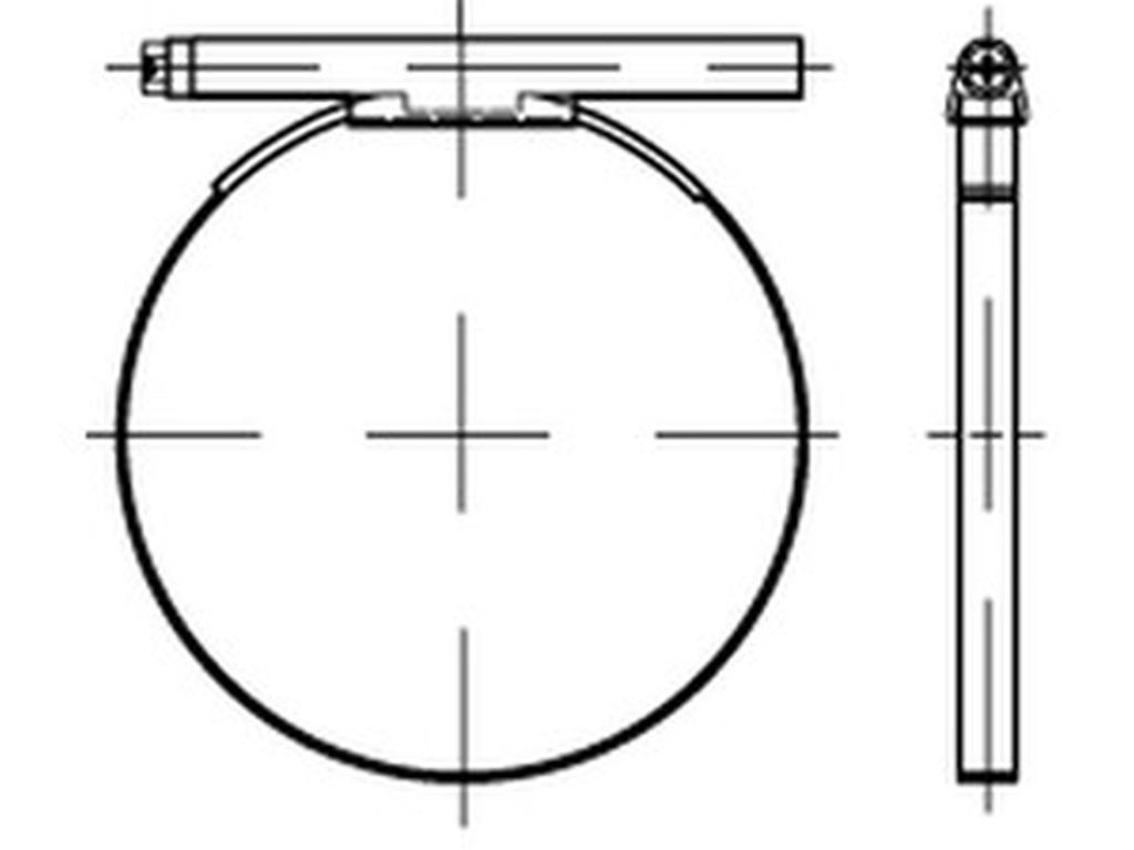 Bild von DIN 3017 - Schlauchschelle - Stahl - Spannbereich: 10-16 / 9 mm - A (Schneckenantrieb) - Pkg. (100) (VPE=100 Pkg. (100))