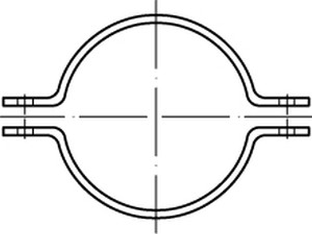 Bild von DIN 3567 -1.4571 A 34 NW 25 A 5 (rostfrei) Rohrschellen - Pkg. (1) (VPE=1 Stück)