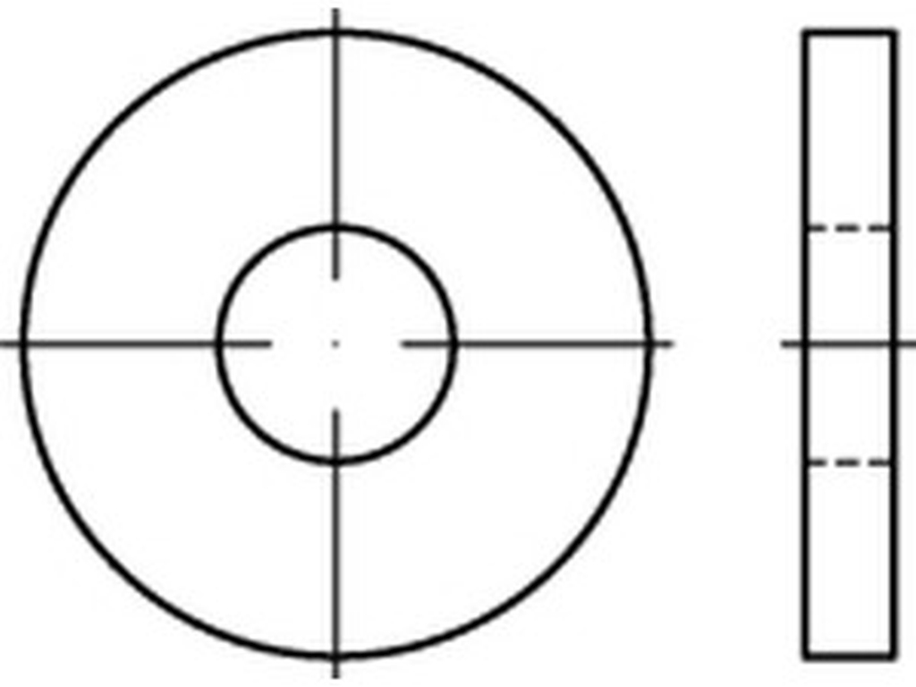 Bild von DIN 6340 Stahl 15 , vergütet, getempert (galv. verzinkt) Scheiben, gehärtet - Pkg. (100) (VPE=100 Pkg. (100))