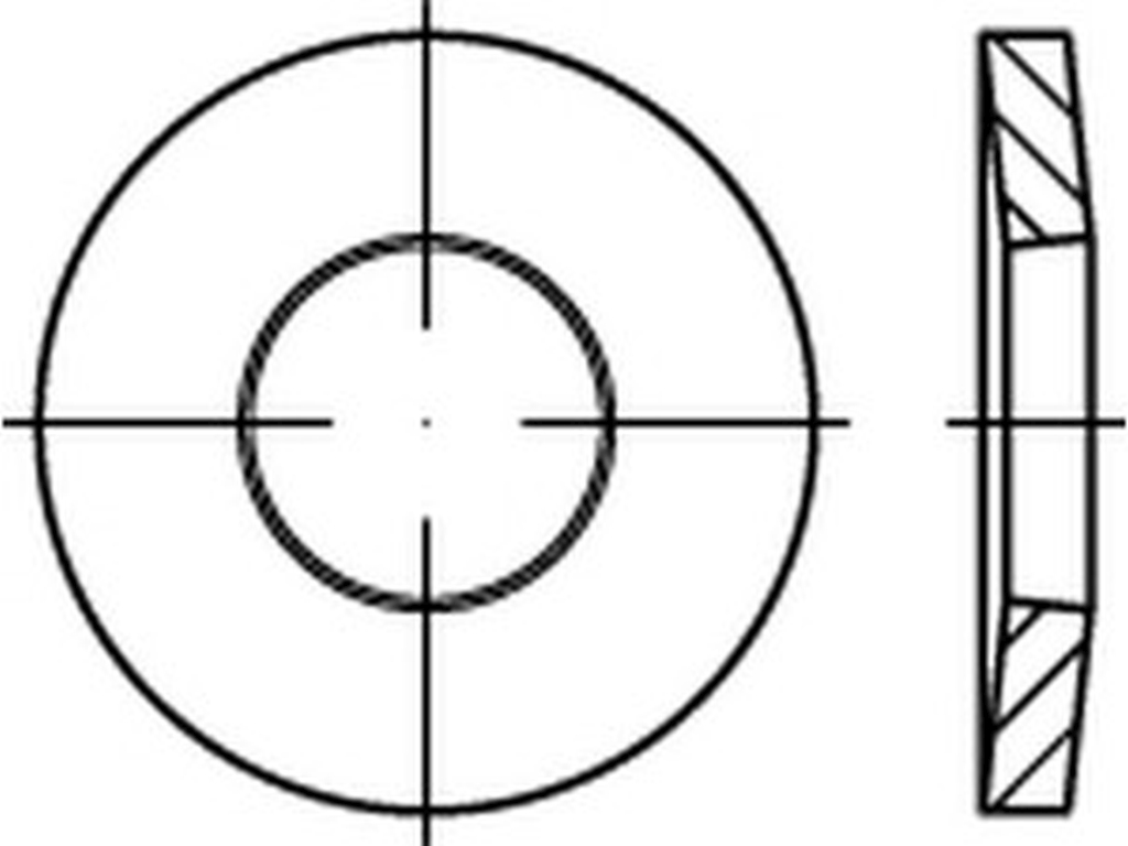 Bild von DIN 6796 1.4310 8 (Federstahl) Spannscheiben - Pkg. (500) (VPE=500 Pkg. (500))