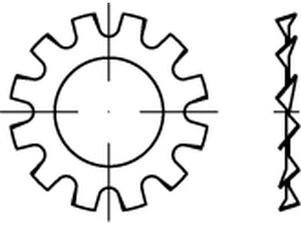 Bild von DIN 6797 1.4310 A 3,2 (Federstahl) Zahnscheiben - Pkg. (2000) (VPE=2000 Pkg. (2000))