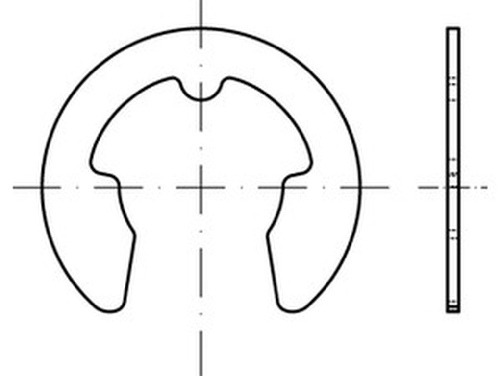 Bild von DIN 6799 -1.4122 6 (rostfrei) Sicherungsscheiben für Wellen - Pkg. (100) (VPE=100 Pkg. (100))