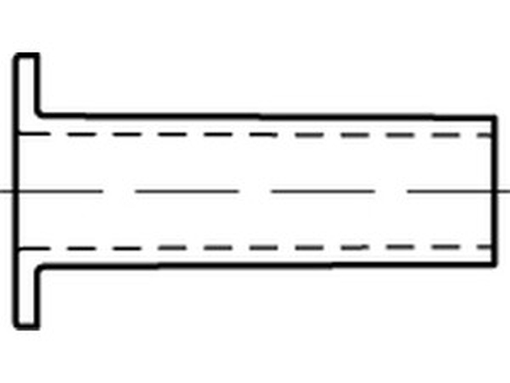 Bild von DIN 7338 Kupfer C 4x8 Cu (blank) Nieten für Bremsbeläge und Kupplungsbeläge - Pkg. (100) (VPE=100 Pkg. (100))