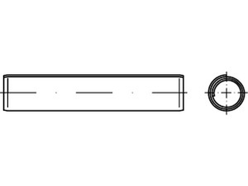 Bild von DIN 7343 1.4310 1x6 (Federstahl) Spiral-Spannstifte, Regelausführung - Pkg. (1000) (VPE=1000 Pkg. (1000))