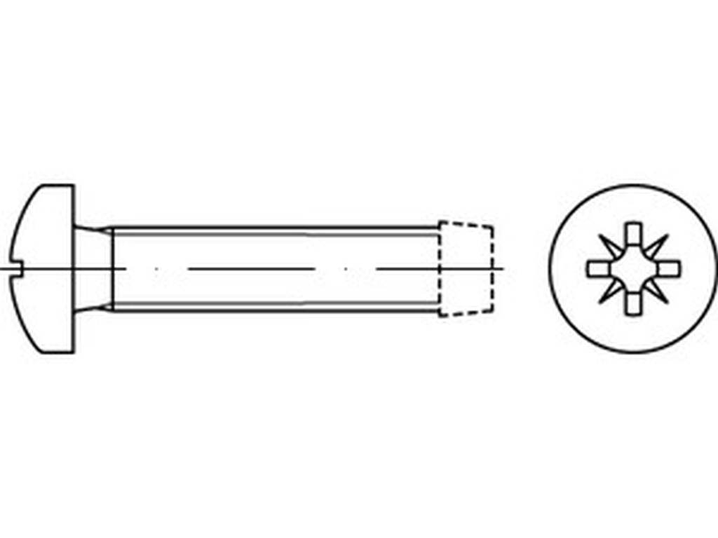 Bild von DIN 7500 Stahl geh. M 2,5x10 -Z (galv. verzinkt) Gew.furch. Schr. für metr. Gew. - Pkg. (1000) (VPE=1000 Pkg. (1000))